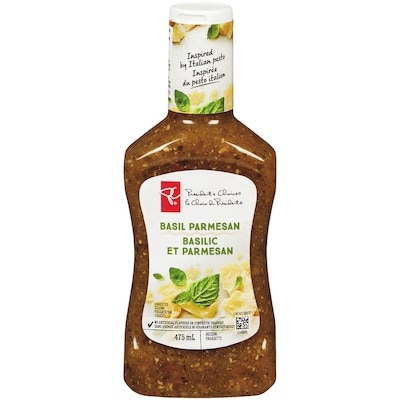 le Choix du Président Vinaigrette basilic et parmesan 475 ml, 1,03 $/100ml