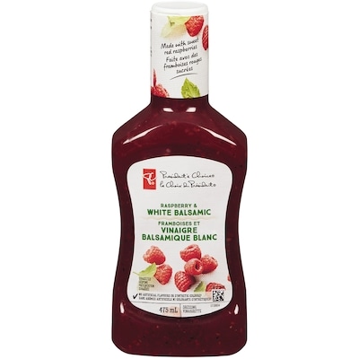le Choix du Président Vinaigrette framboises et vinaigre balsamique blanc 475 ml, 1,03 $/100ml