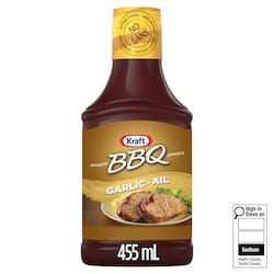 Kraft Sauce bbq ail 455 ml, 0,44 $/100ml