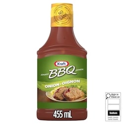 Kraft Sauce bbq oignon 455 ml, 0,44 $/100ml