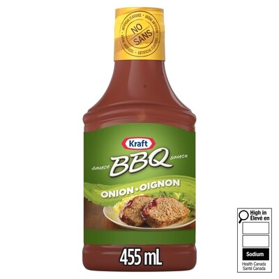 Kraft Sauce BBQ Oignon 455 ml, 1,10 $/100ml
