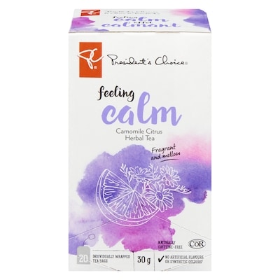 President's Choice Feeling Calm Camomile Citrus Herbal Tea 20 ea, $0.25/1ea
