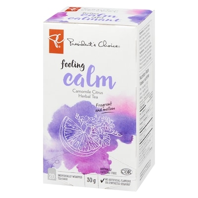 President's Choice Feeling Calm Camomile Citrus Herbal Tea - 20 ea