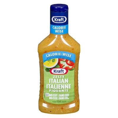 Kraft Zesty Italian Salad Dressing, Calorie Wise 475 ml, $0.95/100ml