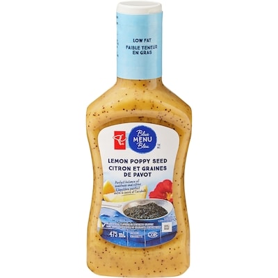 PC Menu Bleu Vinaigrette au citron et aux graines de pavot Menu bleu 475 ml, 1,00 $/100ml