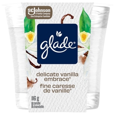 Glade Jar Scented Candle Air Freshener, Delicate Vanilla Embrace 1 ea, $7.49/1ea