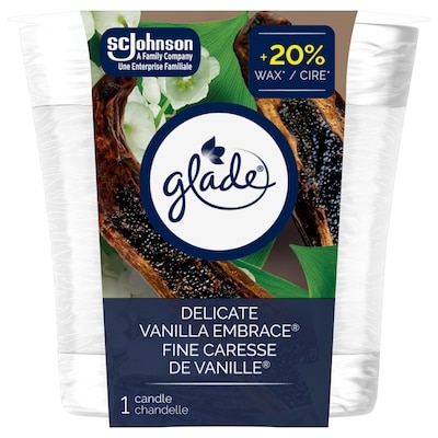 Glade Jar Scented Candle Air Freshener, Delicate Vanilla Embrace 1 ea, $6.99/1ea