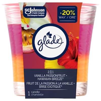 Glade Jar Scented Candle Air Freshener, Vanilla Passionfruit & Hawaiian Breeze 1 ea, $6.99/1ea