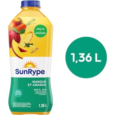 SunRype Jus Mangue et ananas 1.36 l, 0,29 $/100ml