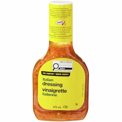 Sans Nom Vinaigrette italienne 475 ml, 0,84 $/100ml