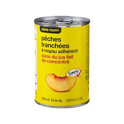 Clingstone Peach Slices in Juice from Concentrate