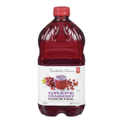President's Choice Grape Cranberry Cocktail 1.89 l, $0.23/100ml