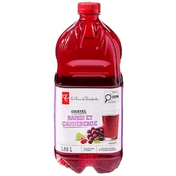 le Choix du Président Cocktail raisin et canneberge 1.89 l, 0,23 $/100ml