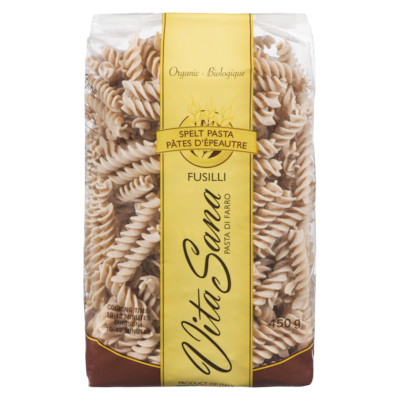 Vita Sana Spelt Pasta Organic Fusilli 450 g, $1.00/100g