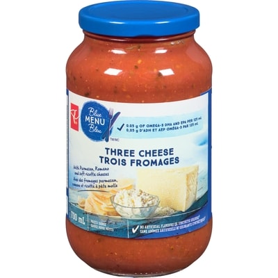 PC Blue Menu Three Cheese Pasta Sauce 700 ml, $0.61/100ml