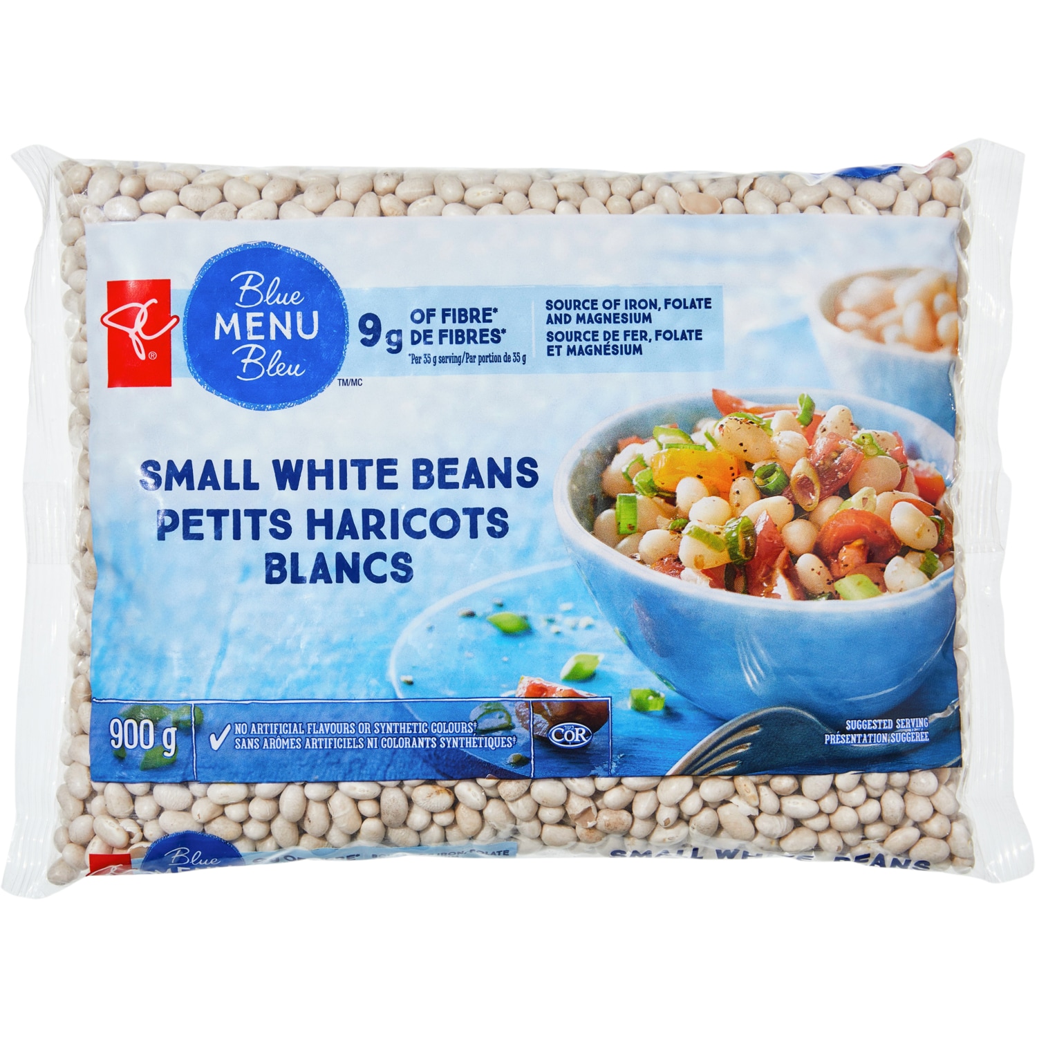 PC Menu Bleu Petits haricots blancs 900 g, 0,48 $/100g