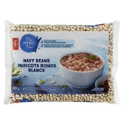 PC Blue Menu Navy Beans 900 g, $0.44/100g