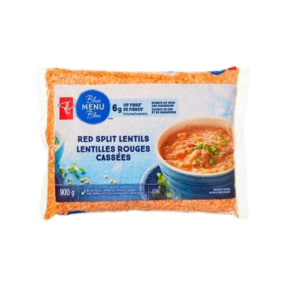 PC Menu Bleu Lentilles rouges cassées 900 g, 0,42 $/100g
