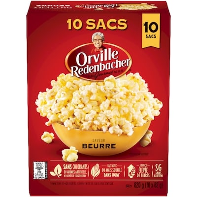Orville Redenbacher’s Maïs soufflé, saveur de beurre 10x82.0 g, 1,04 $/100g