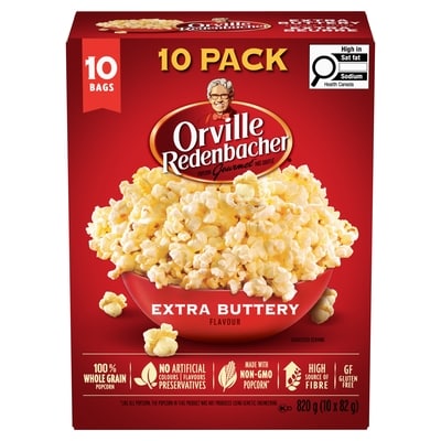 Orville Popcorn, Extra Buttery 10x82.0 g, $1.04/100g