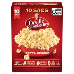 Orville Redenbacher’s Maïs soufflé, extra beurre 10x82.0 g, 1,28 $/100g