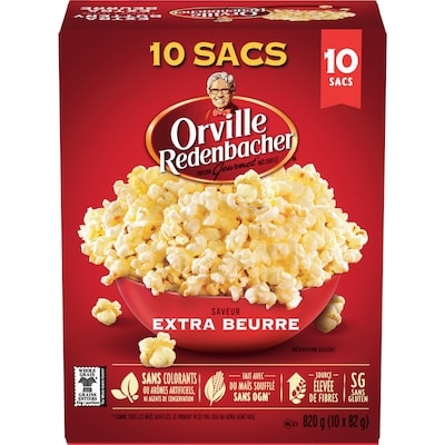 Orville Redenbacher’s Maïs soufflé, saveur extra beurre 10x82.0 g, 1,04 $/100g