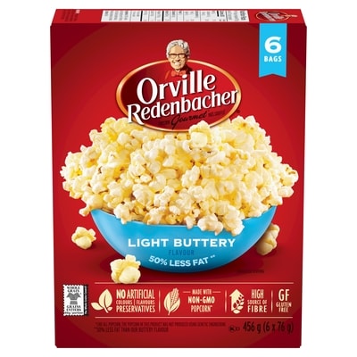 Orville Popcorn, Light Buttery 6x76.0 g, $1.31/100g