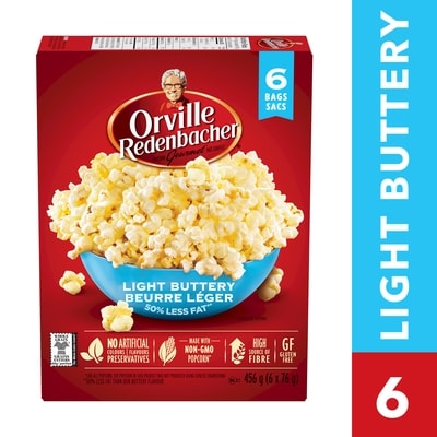 Orville Popcorn, Light Buttery 6x76.0 g, $1.10/100g