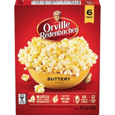 Orville Popcorn Bowl, Buttery 6x82.0 g, $0.81/100g