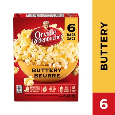 Orville Redenbacher’s Maïs soufflé, saveur beurre 6x82.0 g, 1,02 $/100g