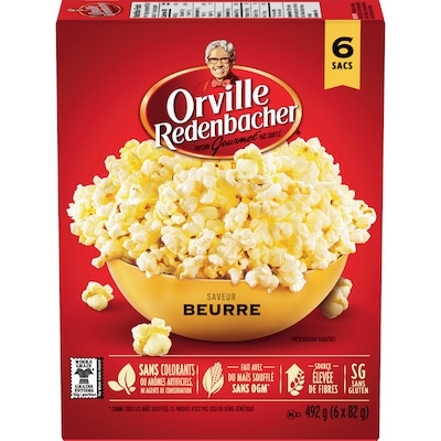 Orville Redenbacher’s Bol à pop-corn, beurre 6x82.0 g, 0,81 $/100g
