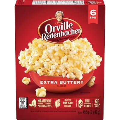 Orville Popcorn Bowl, Extra Buttery     6x82.0 g, $0.81/100g