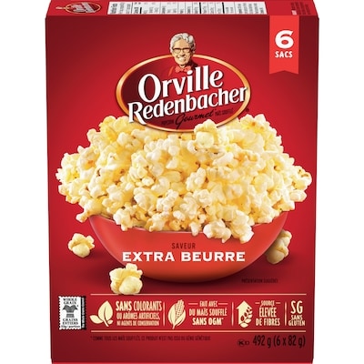 Orville Redenbacher’s Bol à pop-corn, extra beurré 6x82.0 g, 0,81 $/100g