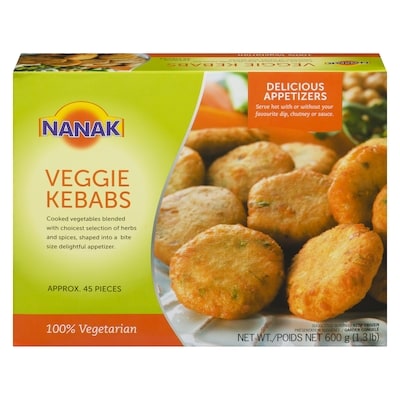 Nanak Veggie Kebab 600 g, $1.33/100g
