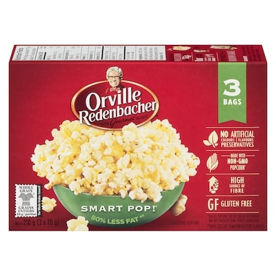 Orville Popcorn, Smart Pop 3x70.0 g, $2.14/100g