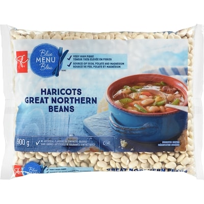 PC Blue Menu Great Northern Beans  900 g, $0.44/100g