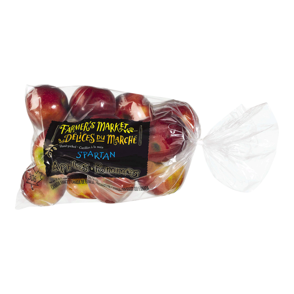 Farmer's Market Spartan Apples, 5 lb Bag 2.27 kg, $0.37/100g