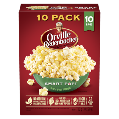 Orville Popcorn, Smart Pop 10x70.0 g, $1.21/100g