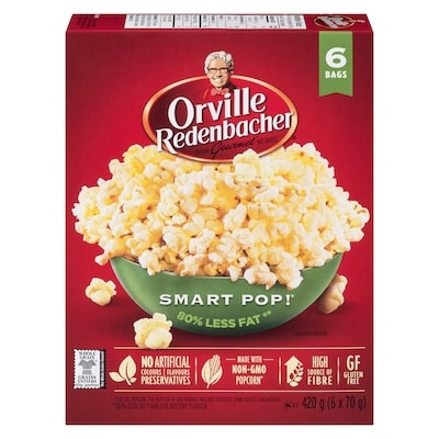 Orville Popcorn Bowl, Smart Pop! 6x70.0 g, $0.95/100g