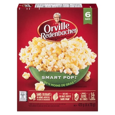Orville Redenbacher’s Bol à pop-corn, Smart Pop ! 6x70.0 g, 0,95 $/100g
