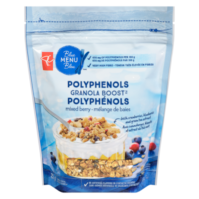 Céréales Granola Boost avec polyphénols, mélange de baies