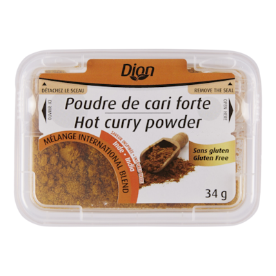 Dion Poudre de cari fort 34 g, 7,35 $/100g