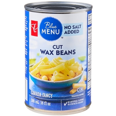 PC Blue Menu Cut Wax Beans 398 ml, $0.45/100ml