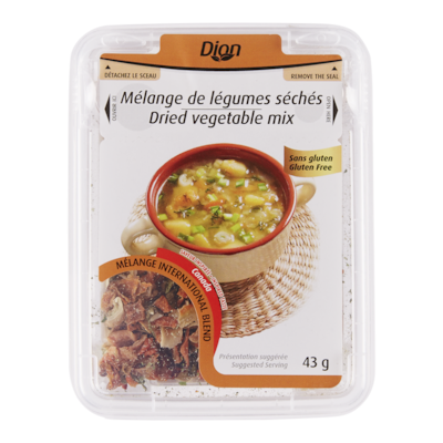 Dion Mélange de légumes séchés 43 g, 8,14 $/100g