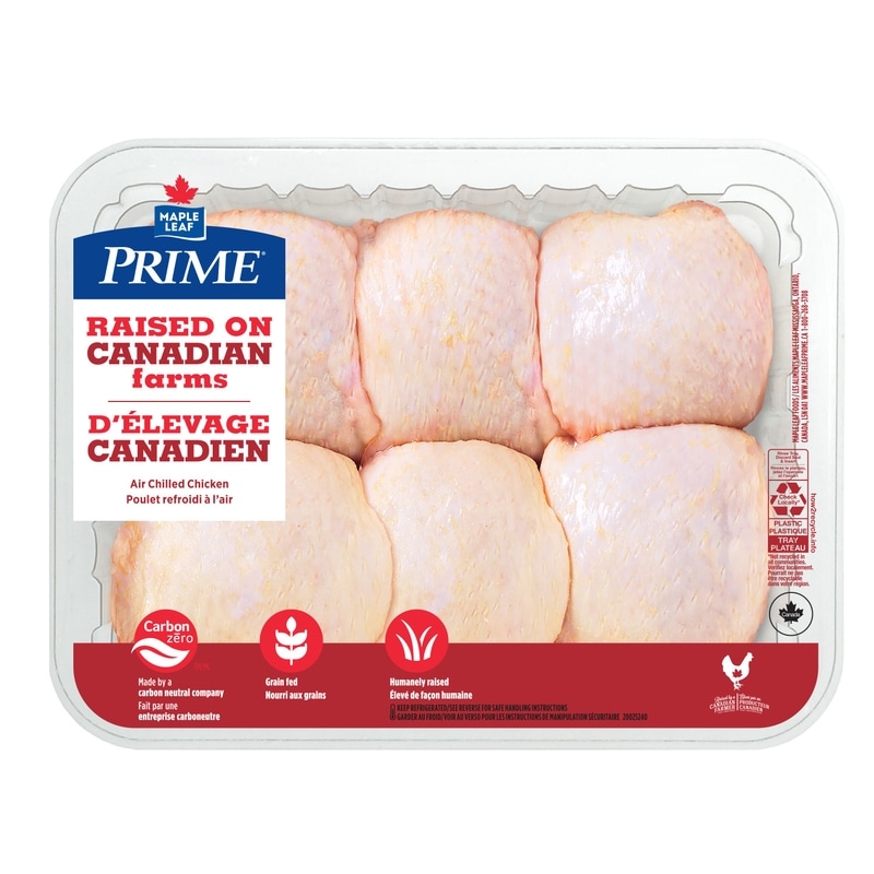 Maple Leaf Bone-in Chicken Thighs, Raised on Canadian Farms