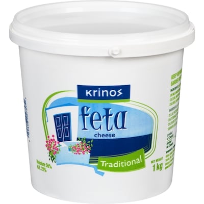 Krinos Feta Cheese, Traditional 1 kg, $1.60/100g