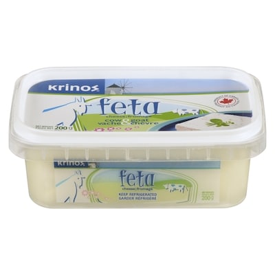 Krinos Fromage féta au lait de vache et de chèvre 200 g, 3,75 $/100g