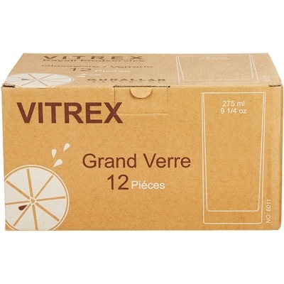 Vitrex Verre à eau 12x12.0 ea, 1,83 $/1ch
