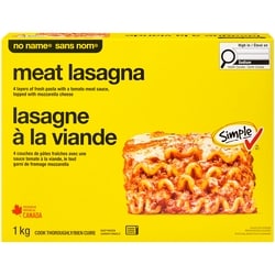 No Name Meat Lasagna 1 kg, $0.90/100g