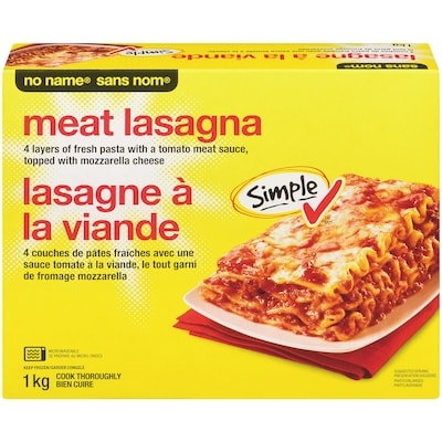 Sans Nom Lasagne à la viande 1 kg, 0,88 $/100g